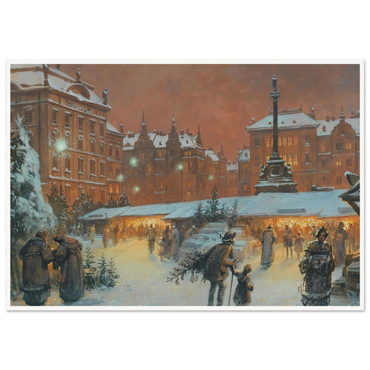 Christkindlmarkt - Framed Poster - 30x40 cm / 12x16″ - Black frame