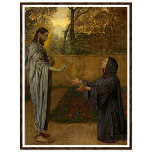 Christus als Gärtner (1901) Art Print | Hans Thoma - Framed Poster - 30x40 cm / 12x16″ - Black frame