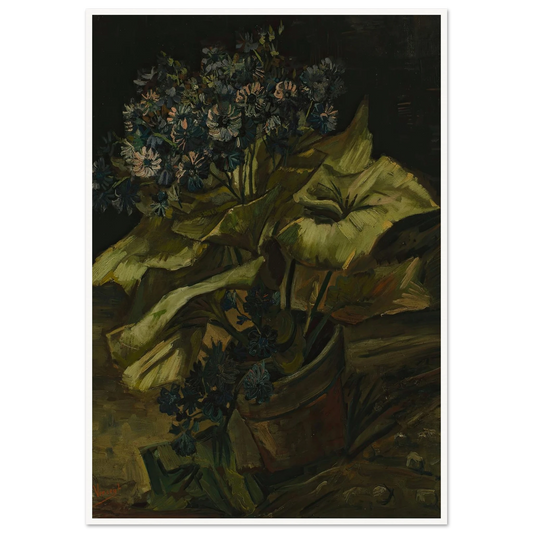 Cineraria (1886) Art Print | Vincent van Gogh - Framed Poster - 30x40 cm / 12x16″ - Black frame