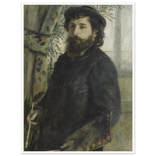 Claude Monet (1875) Art Print | Pierre Auguste Renoir - Framed Poster - 30x40 cm / 12x16″ - Black frame