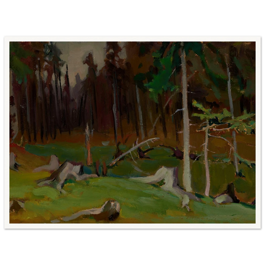 Clearing in a forest Art Print | Jacek Malczewski - Framed Poster - 30x40 cm / 12x16″ - Black frame