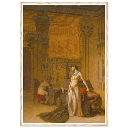 Cléopâtre et César Art Print | Jean Leon Gerome - Framed Poster - 30x40 cm / 12x16″ - Black frame