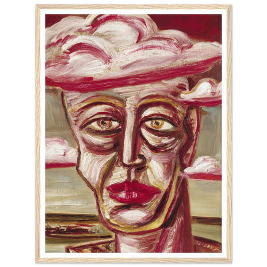 Cloud Face - Framed Poster - 30x40 cm / 12x16″ - Black frame