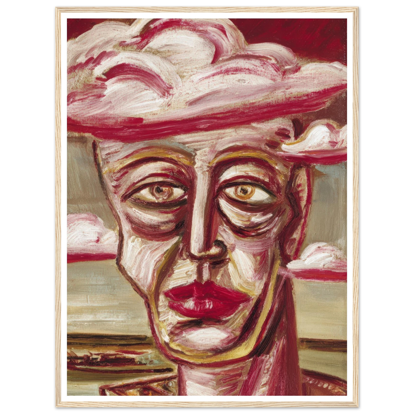 Cloud Face - Framed Poster - 30x40 cm / 12x16″ - Black frame