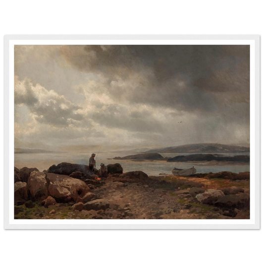 Coast of Maine Art Print | Hermann Ottomar Herzog - Framed Poster - 30x40 cm / 12x16″ - Black frame