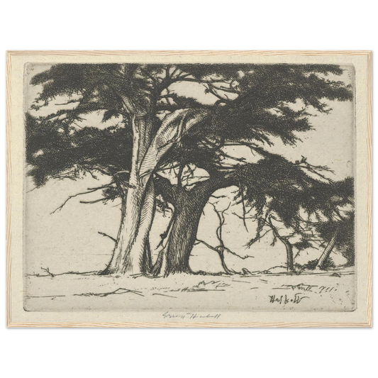 Companions (1920) Art Print | Ernest Haskell - Framed Poster - 30x40 cm / 12x16″ - Black frame