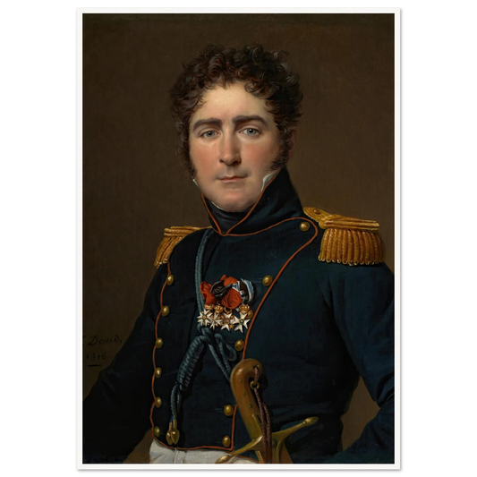 Comte Henri-Amédée-Mercure De Turenne-D’aynac (1816) Art Print | Jacques Louis David - Framed Poster - 30x40 cm / 12x16″ - Black frame
