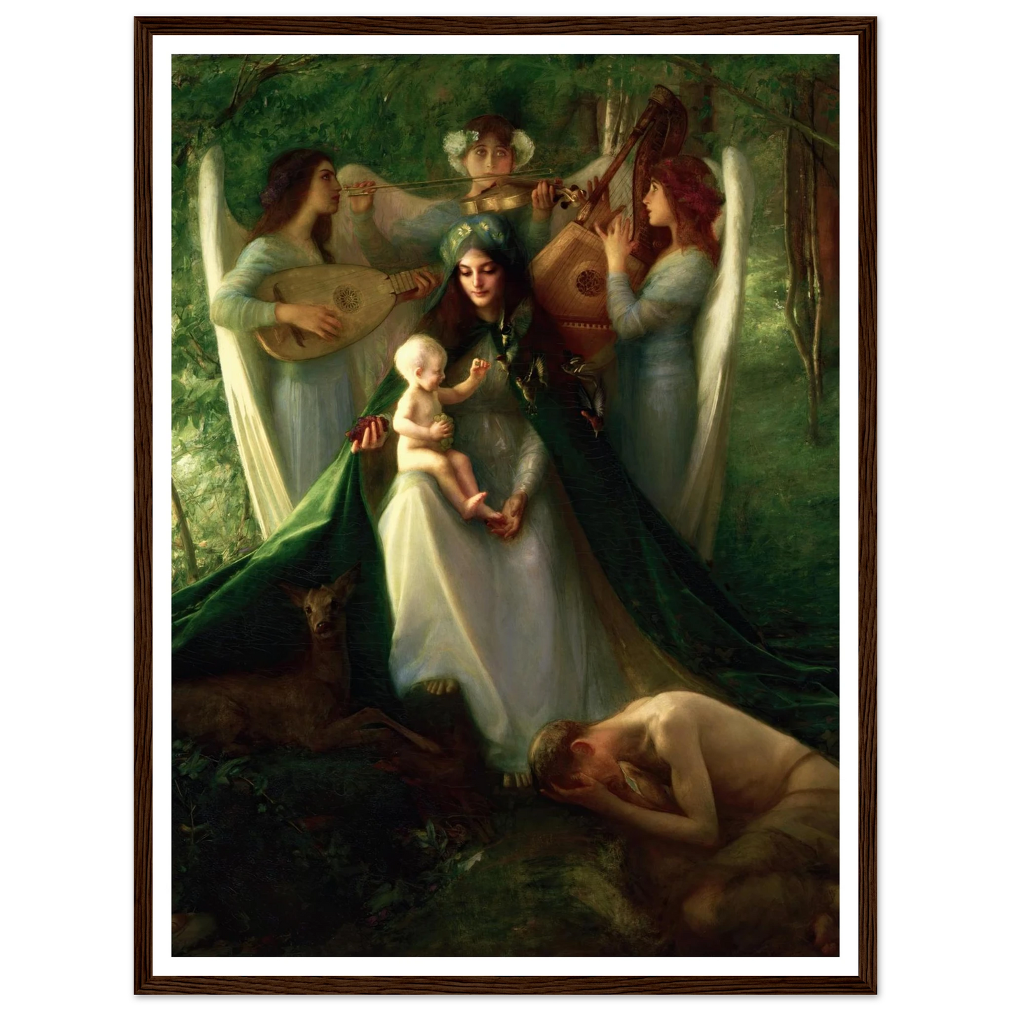 Consolatrix Afflictorium (1899) Art Print | Pascal Adolphe Jean Dagnan Bouveret - Framed Poster - 30x40 cm / 12x16″ - Black frame