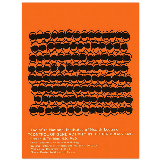 Control of gene activity in higher organisms (1968) Art Print | National Institutes of Health - Framed Poster - 30x40 cm / 12x16″ - Black frame