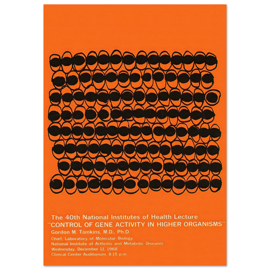 Control of gene activity in higher organisms (1968) Art Print | National Institutes of Health - Framed Poster - 30x40 cm / 12x16″ - Black frame
