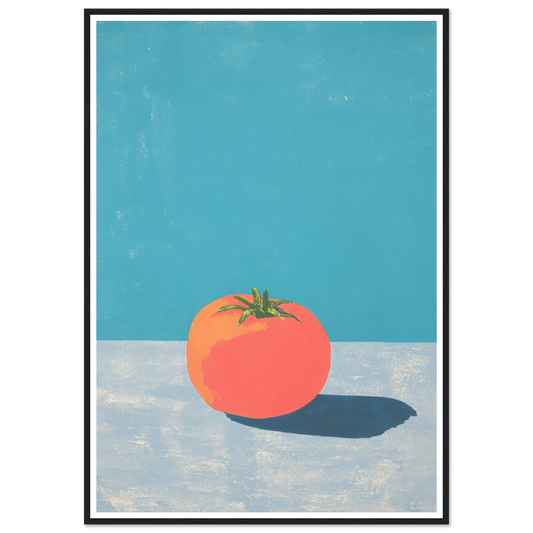 Coral on Grey - Framed Poster - 30x40 cm / 12x16″ - Black frame