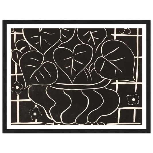 Corbeille de bégonias I (1938) Art Print | Henri Matisse - Framed Poster - 30x40 cm / 12x16″ - Black frame
