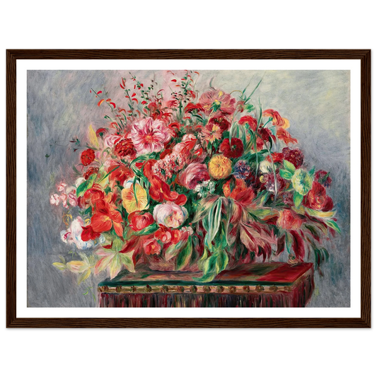 Corbeille de fleurs (1890) Art Print | Pierre Auguste Renoir - Framed Poster - 30x40 cm / 12x16″ - Black frame