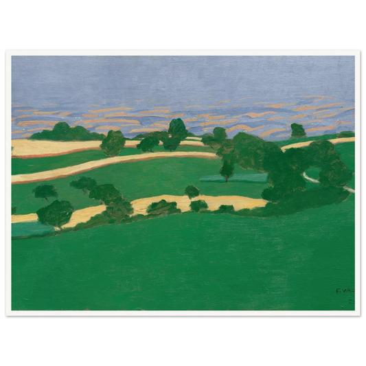 Corn Fields (1900) Art Print | Felix Vallotton - Framed Poster - 30x40 cm / 12x16″ - Black frame