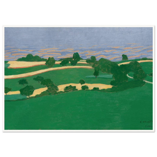 Corn Fields (1900) Art Print | Felix Vallotton - Framed Poster - 30x40 cm / 12x16″ - Black frame