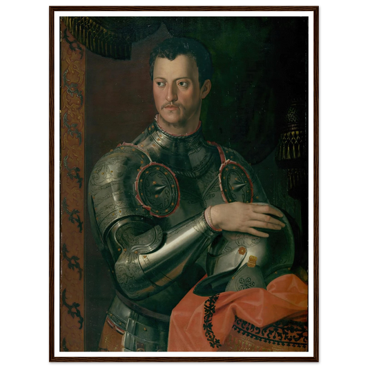 Cosimo I De’ Medici (1519–1574) Art Print | Agnolo Bronzino - Framed Poster - 30x40 cm / 12x16″ - Black frame