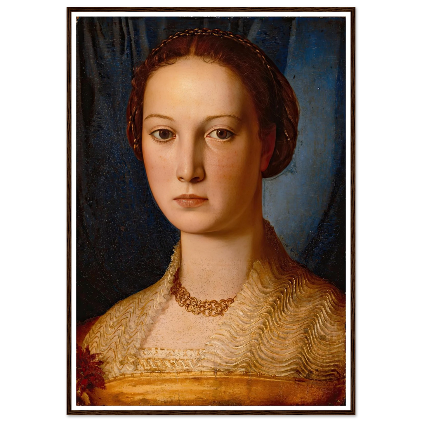 Costanza Da Sommaia (ca. 1540) Art Print | Agnolo Bronzino - Framed Poster - 30x40 cm / 12x16″ - Black frame