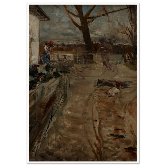 Country Farm (1907-1911) Art Print | Jacek Malczewski - Framed Poster - 30x40 cm / 12x16″ - Black frame