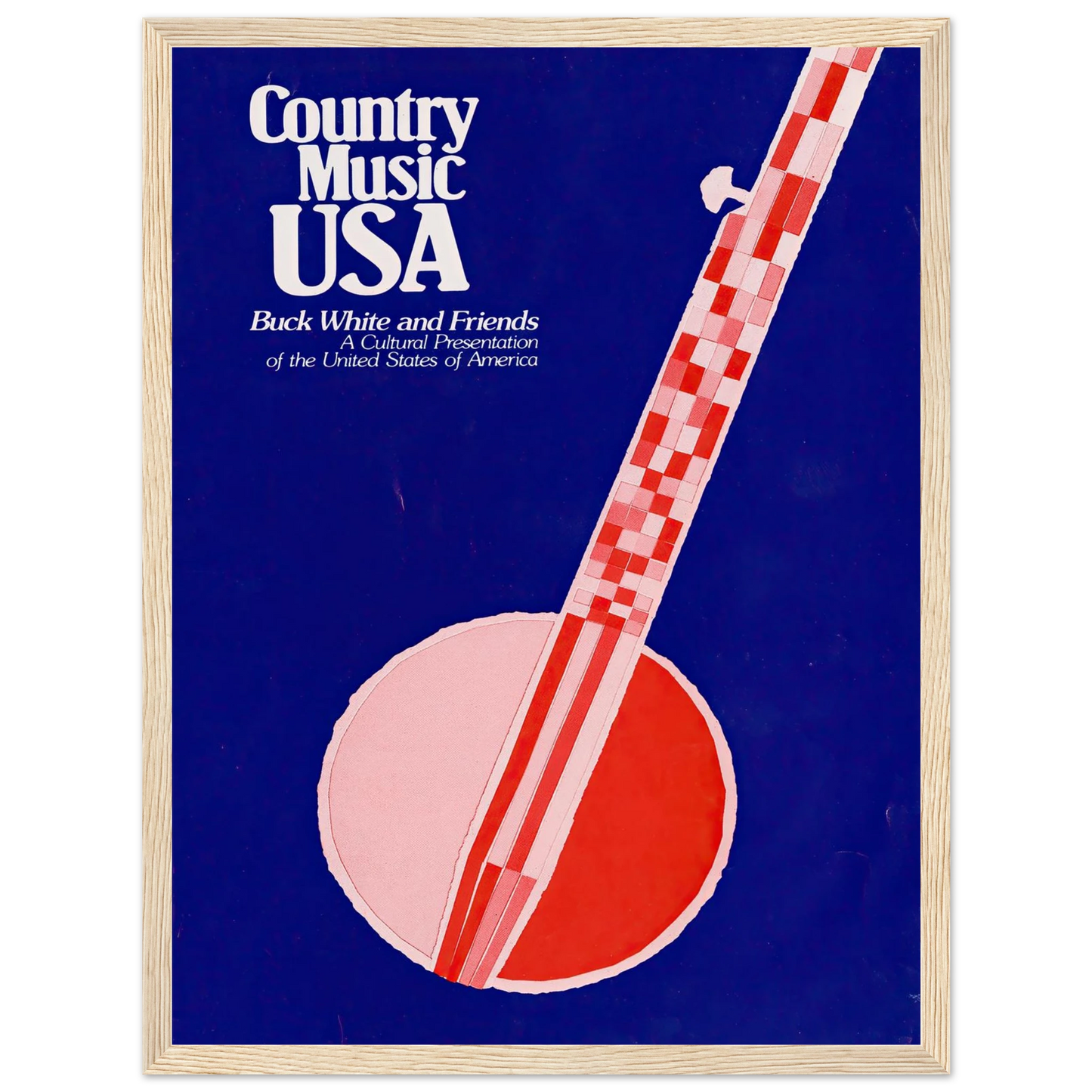 Country Music USA. Buck White and Friends 2 Art Print | US Information Agency - Framed Poster - 30x40 cm / 12x16″ - Black frame