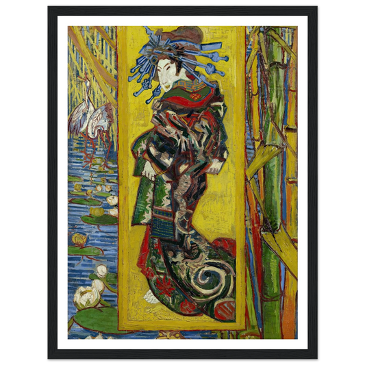 Courtesan- After Eisen Art Print | Vincent van Gogh - Framed Poster - 30x40 cm / 12x16″ - Black frame