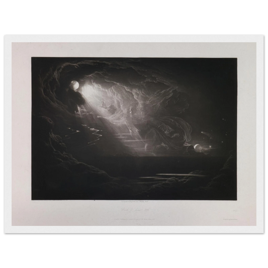 Creation of Light (Book 7, Line 339) (1824–1827) Art Print | John Martin - Framed Poster - 30x40 cm / 12x16″ - Black frame