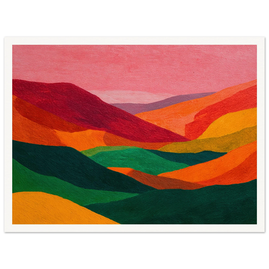 Crimson Valley Echo - Framed Poster - 30x40 cm / 12x16″ - Black frame