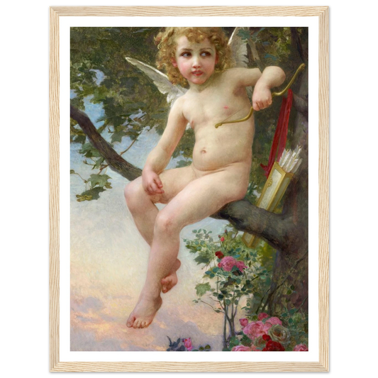 Cupid Art Print | Guillaume Seignac - Framed Poster - 30x40 cm / 12x16″ - Black frame