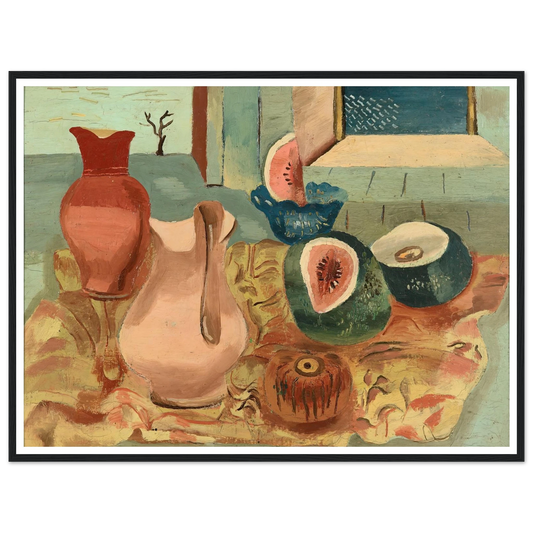 Cut melons (circa 1931) Art Print | Frances Hodgkins - Framed Poster - 30x40 cm / 12x16″ - Black frame