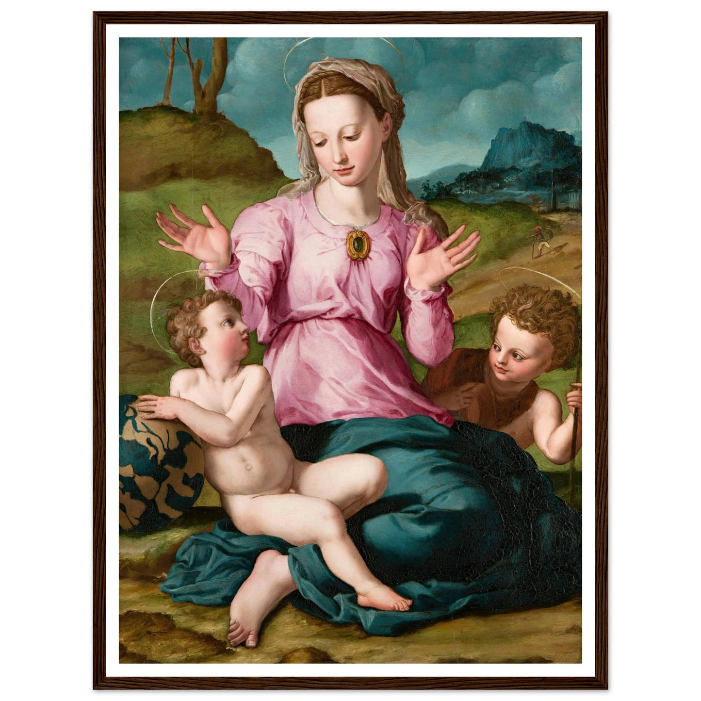 Madonna and Child with Saint John the Baptist (ca. 1540) Art Print | Agnolo Bronzino-Quipham Collections