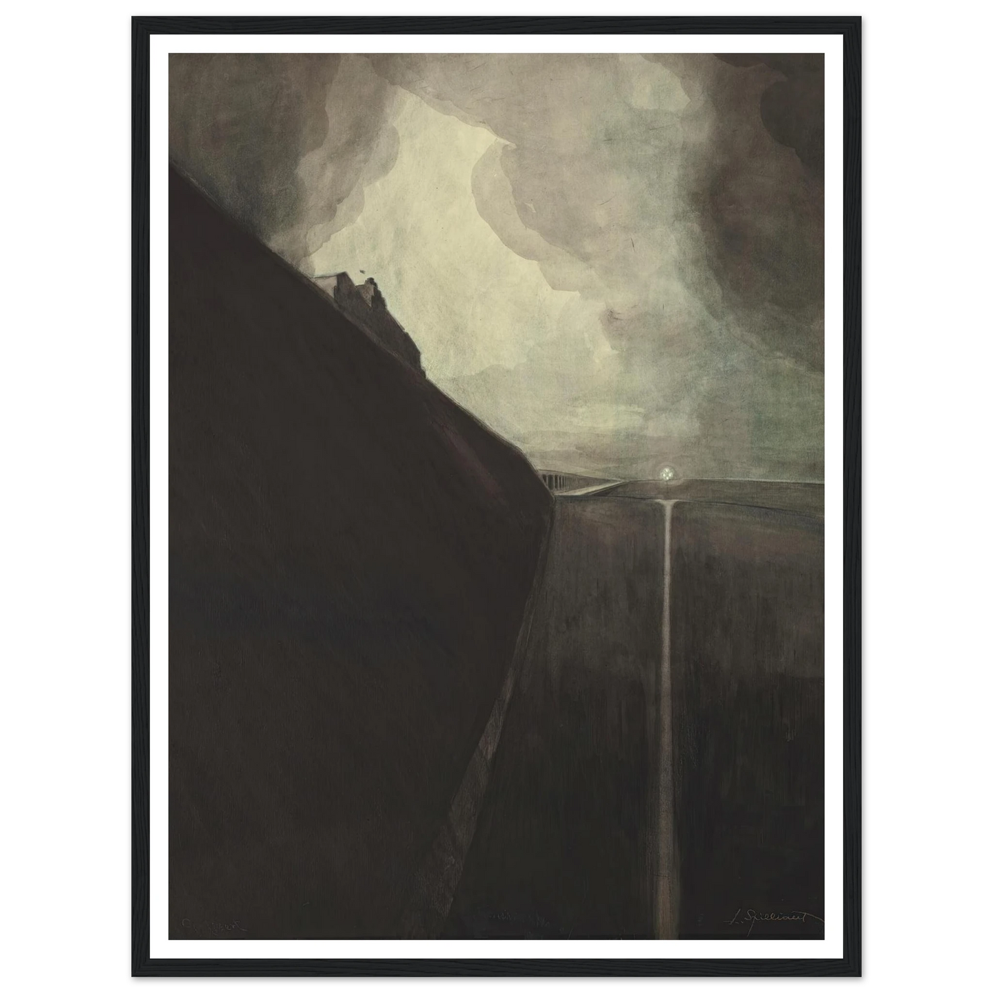 Digue et plage, Chalet Royal et galeries d’Ostende (1908) Art Print | Leon Spilliaert-Quipham Collections
