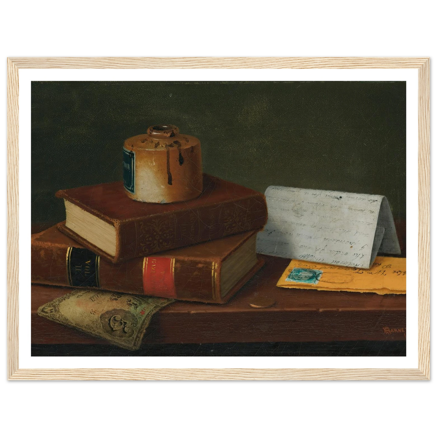 Still Life With Letter To Mr. William Taggart, Esq. (1878) Art Print | William Michael Harnett-Quipham Collections