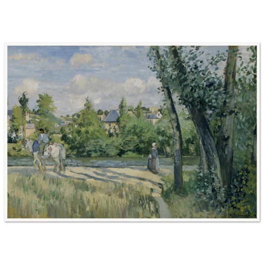 Sunlight on the Road, Pontoise (1874) Art Print | Camille Pissarro-Quipham Collections
