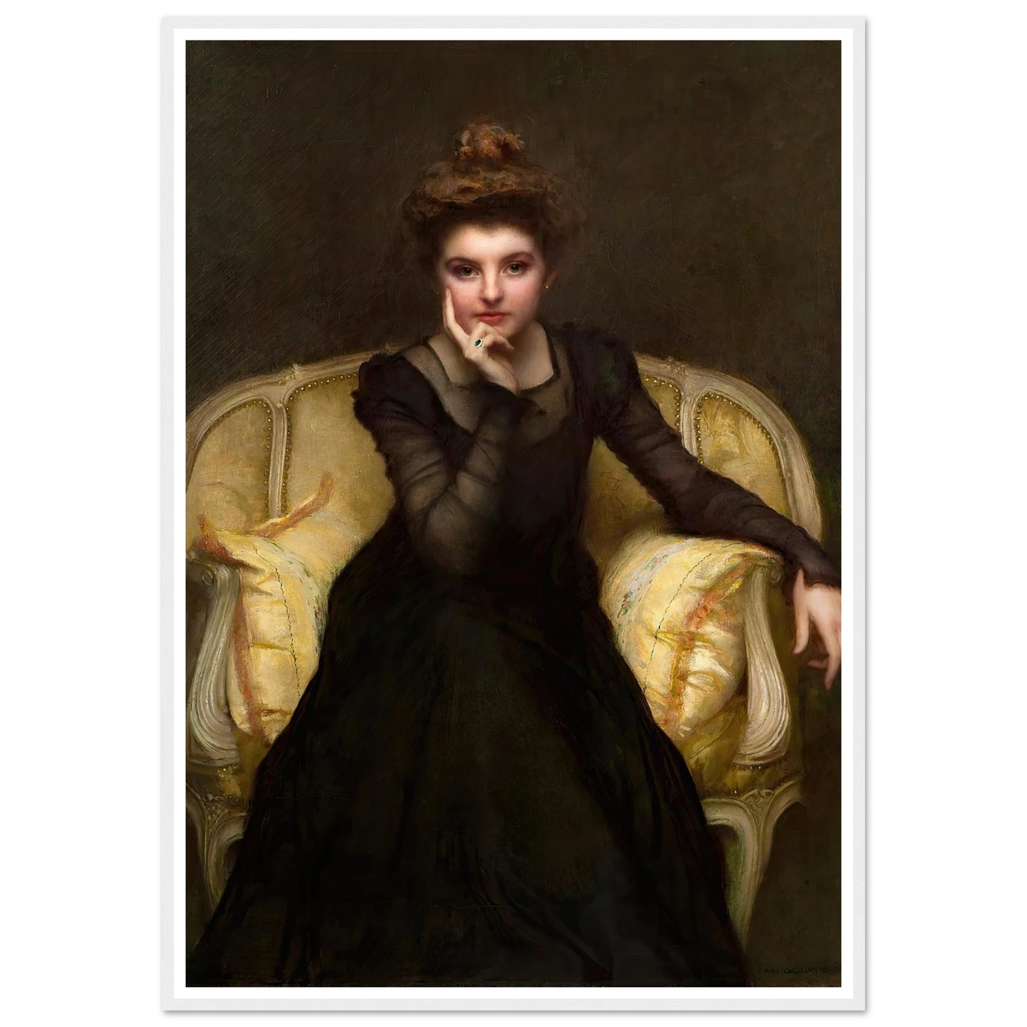 Portrait d’une élégante (1898) Art Print | Pascal Adolphe Jean Dagnan Bouveret-Quipham Collections