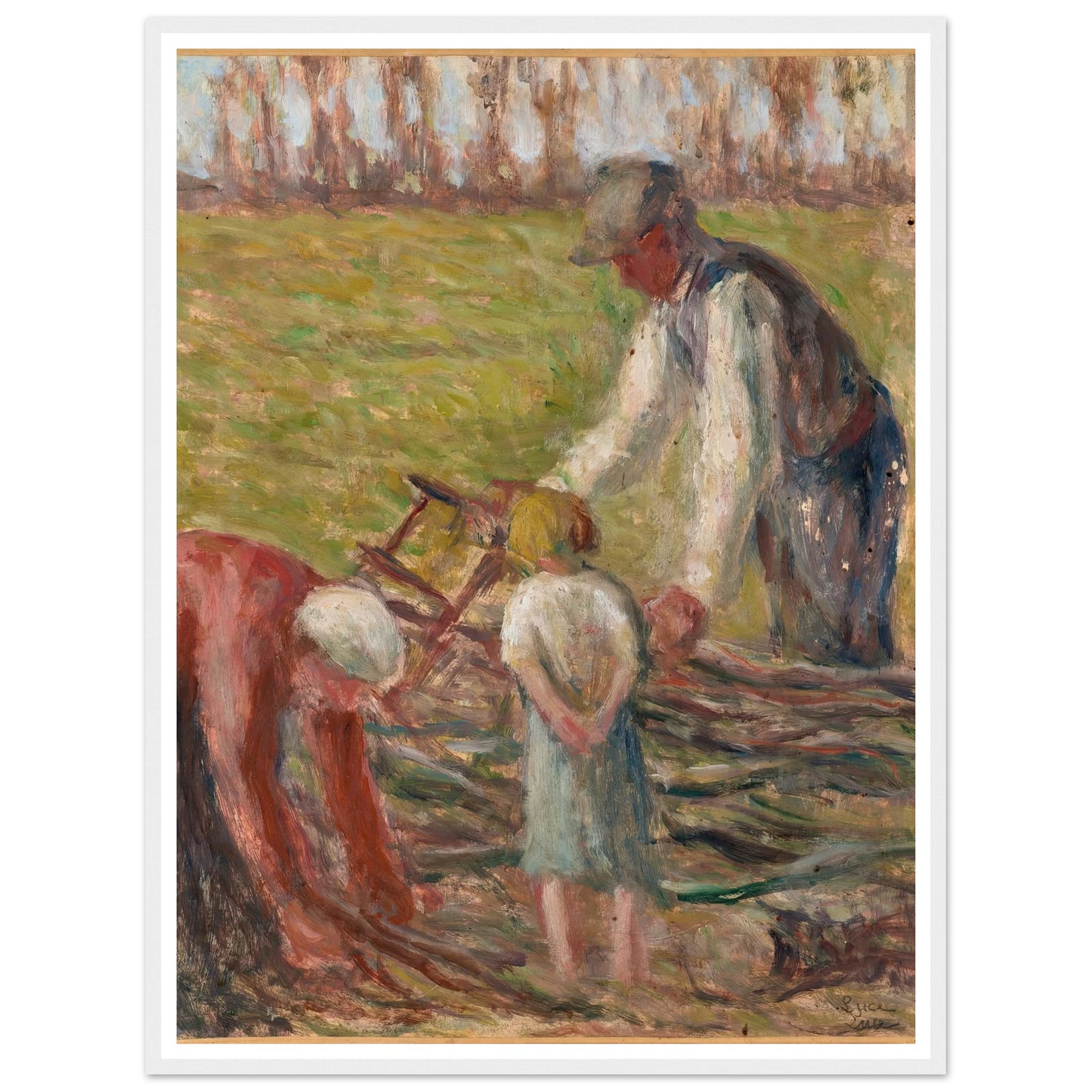 Le scieur de fagots (1935) Art Print | Maximilien Luce-Quipham Collections