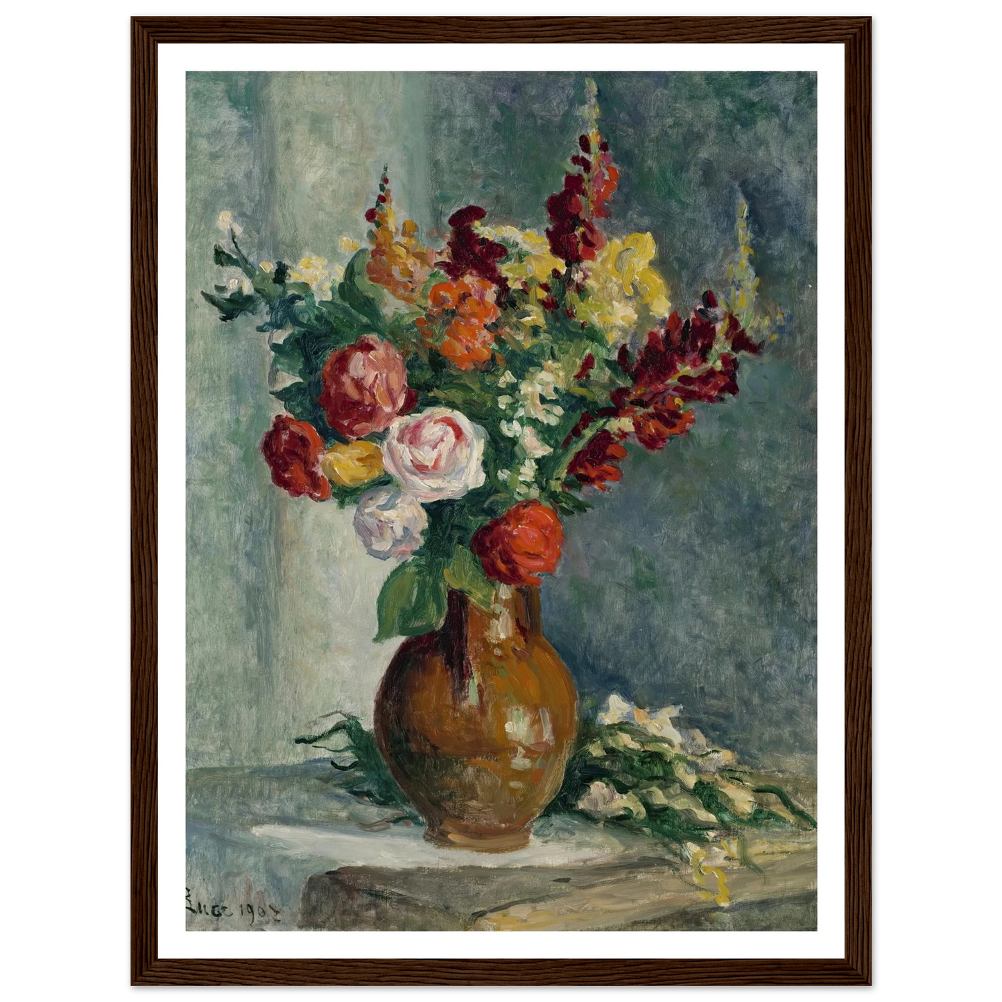 Vase de fleurs (1907) Art Print | Maximilien Luce-Quipham Collections