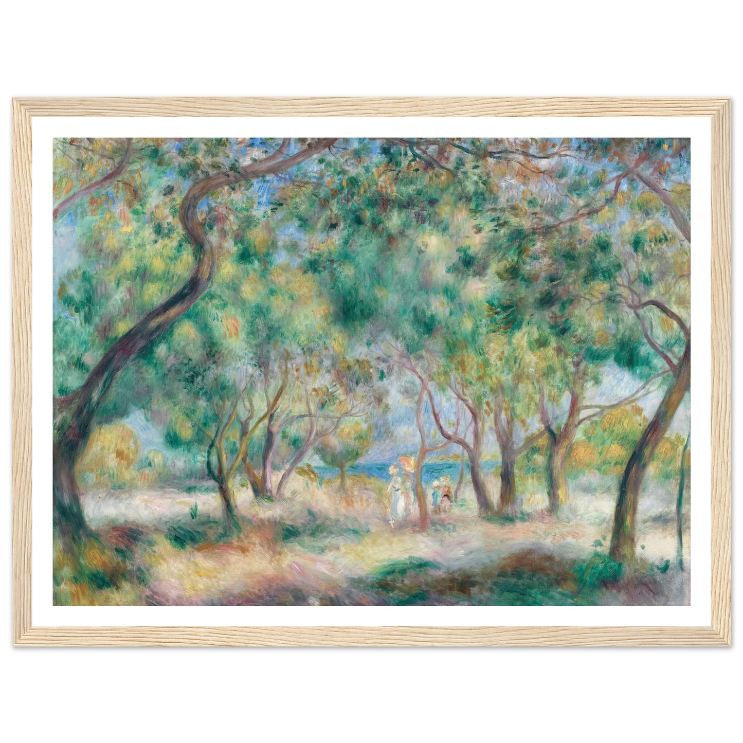 La Promenade au bord de la mer (Le Bois de la Chaise Noirmoutier) (circa 1892) Art Print | Pierre Auguste Renoir-Quipham Collections