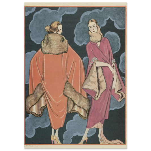 Deux heures du matin; Manteaux, de Worth (1923) Art Print | George Barbier-Quipham Collections