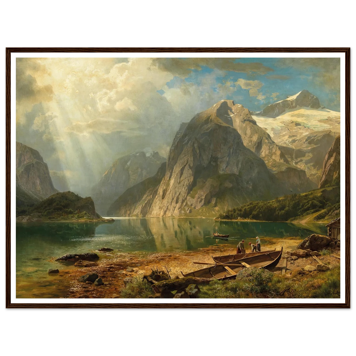 A Fjord Landscape (1888) Art Print | August Wilhelm Leu-Quipham Collections
