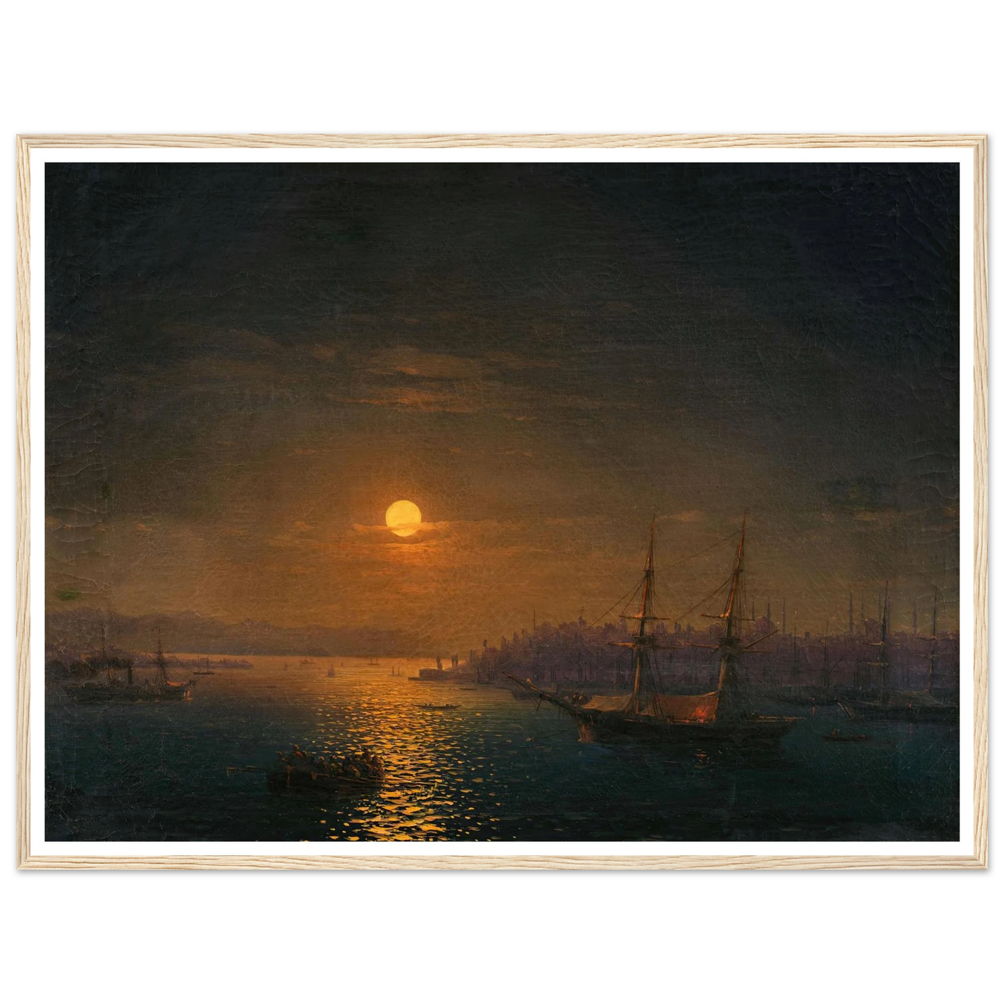Istanbul; The Golden Horn in the moonlight (1868) Art Print | Ivan Konstantinovich Aivazovsky-Quipham Collections