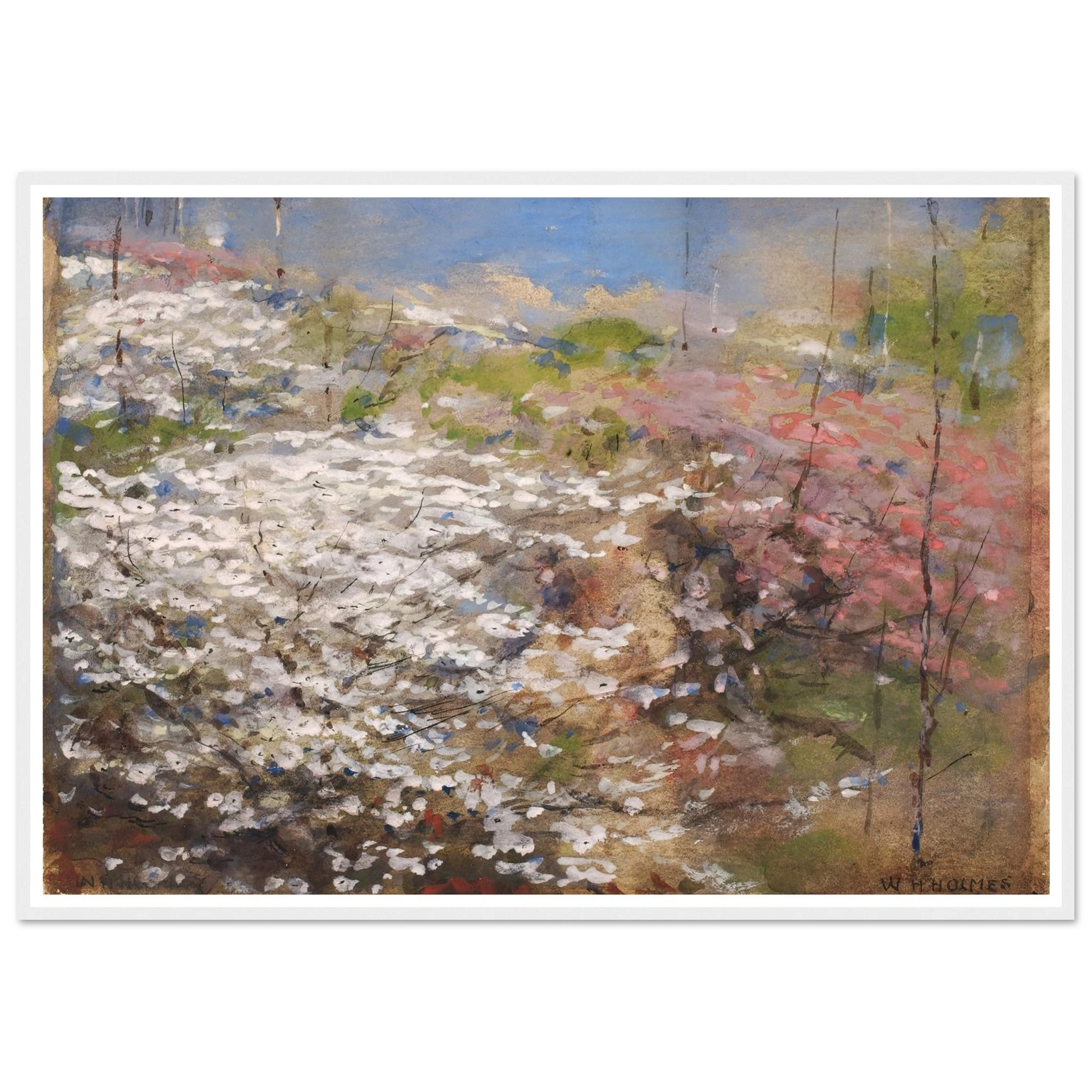 Field Of Blossoms (1927) Art Print | William Henry Holmes-Quipham Collections
