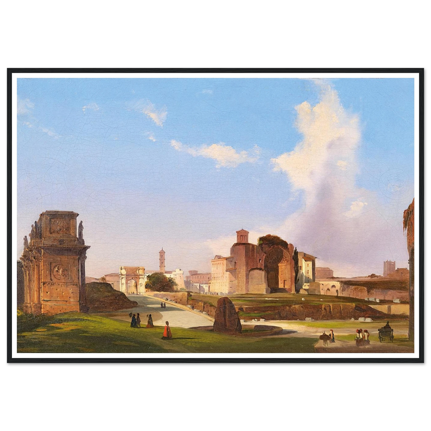 A View Of The Roman Forum With The Arch Of Constantine Art Print | Ippolito Caffi-Quipham Collections