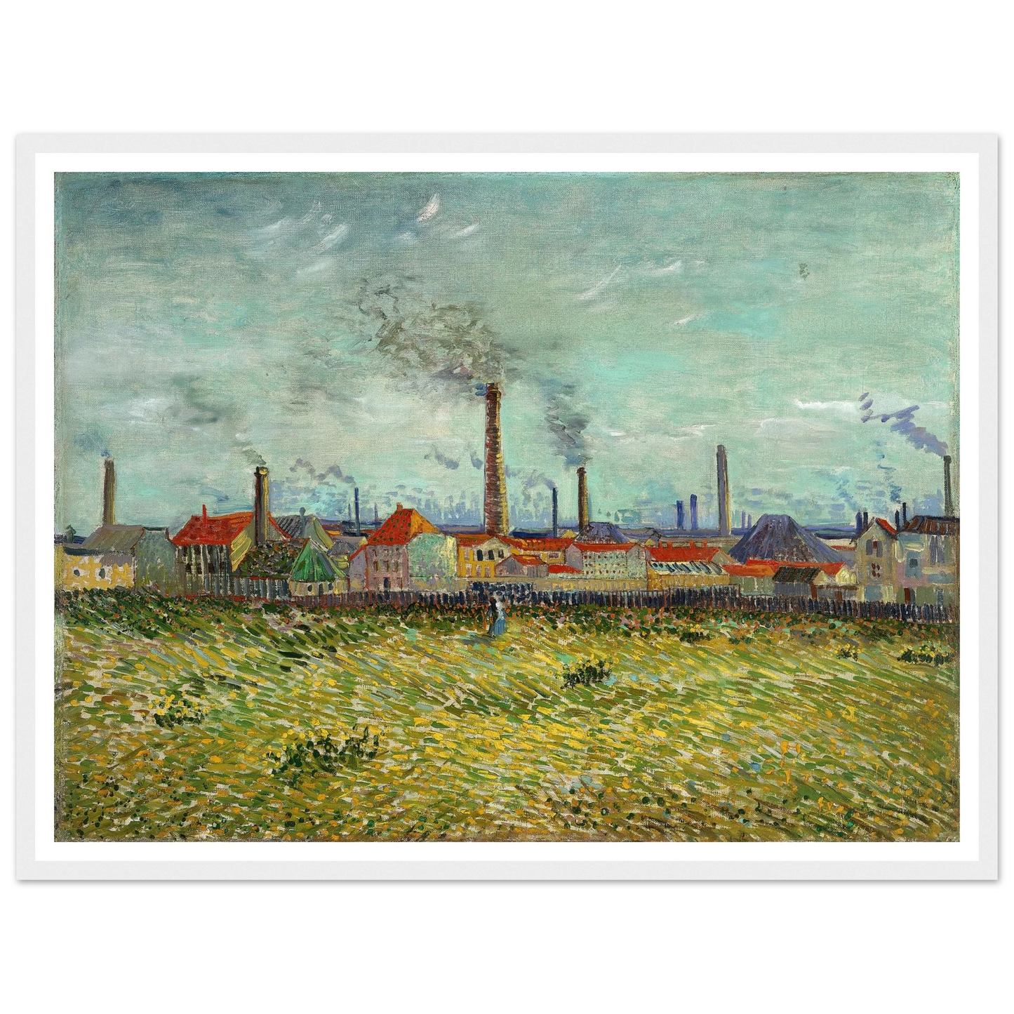 Factories at Clichy (1887) Art Print | Vincent van Gogh-Quipham Collections