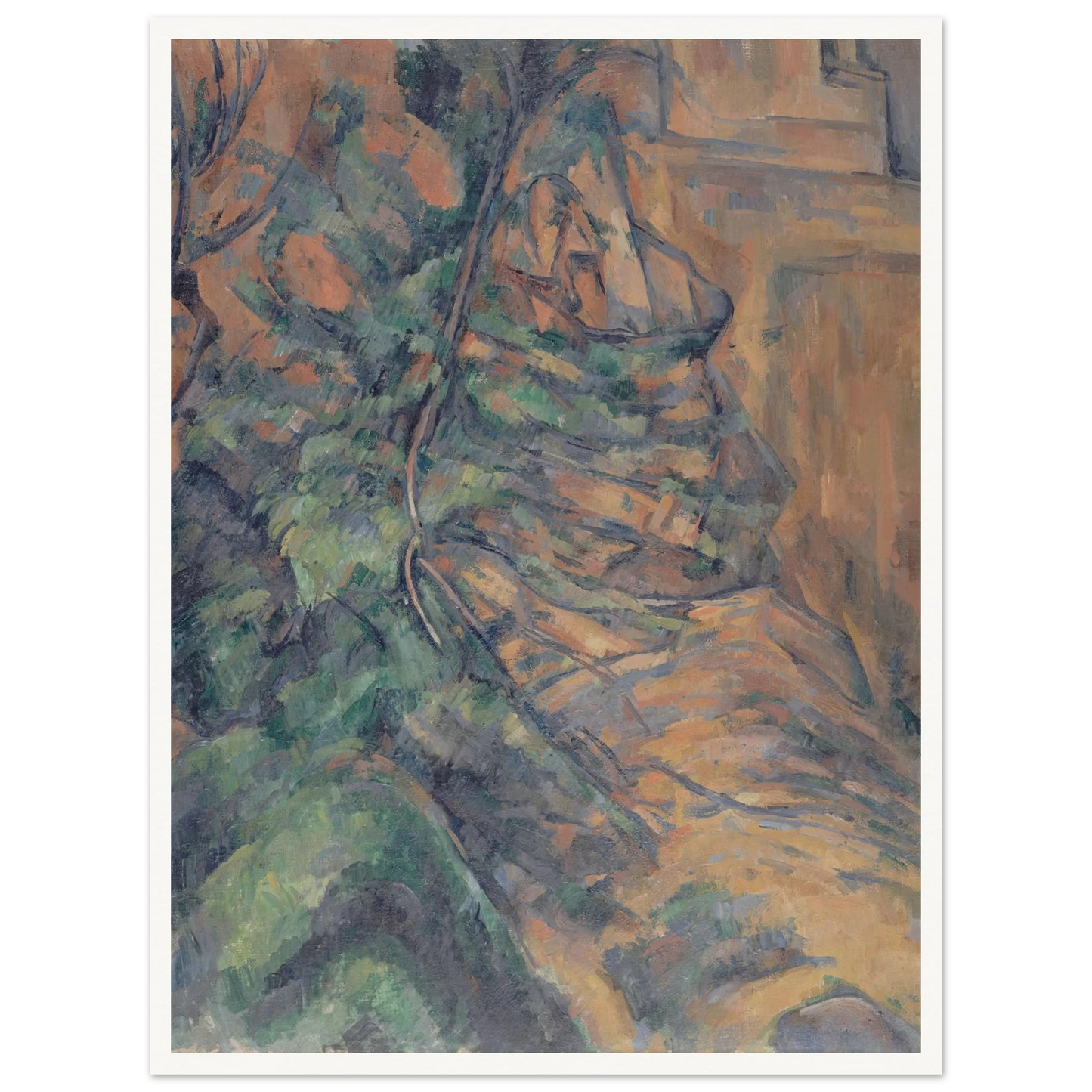 Rochers et branches à Bibémus (1895-1904) Art Print | Paul Cezanne-Quipham Collections