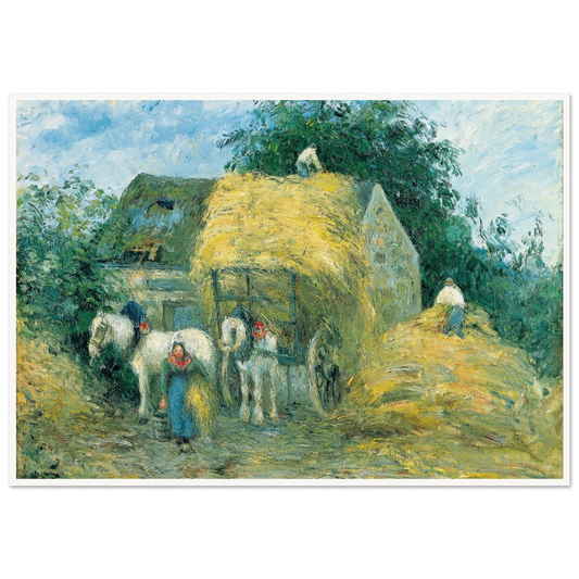 The Hay Cart, Montfoucault (1879) Art Print | Camille Pissarro-Quipham Collections