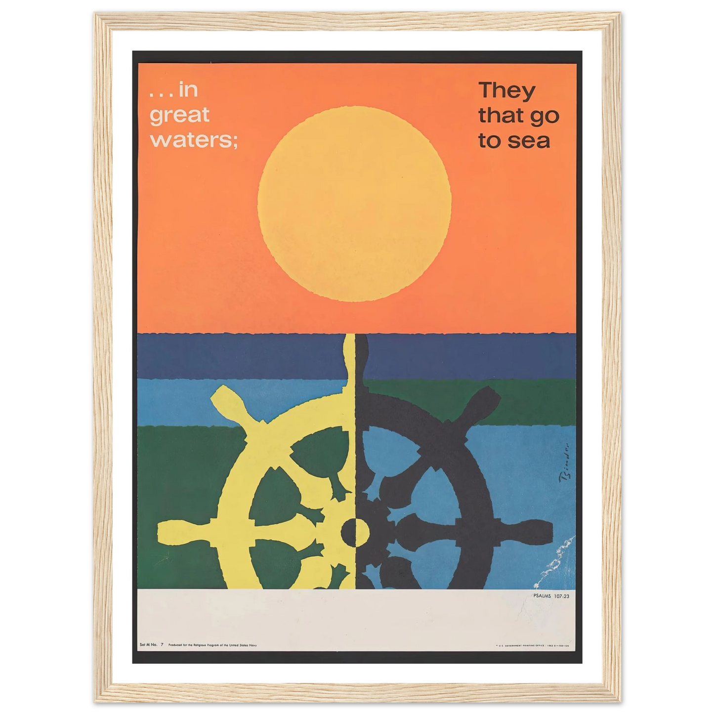In great water; … Psalms 107_23 (1963) Art Print | Joseph Binder-Quipham Collections