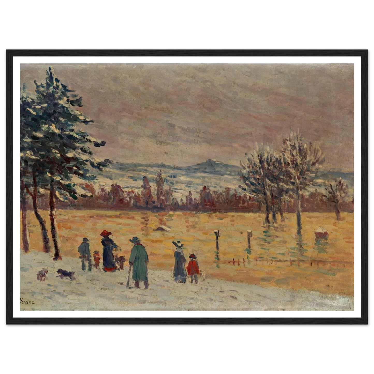L’Inondation à Longchamp (1912) Art Print | Maximilien Luce-Quipham Collections