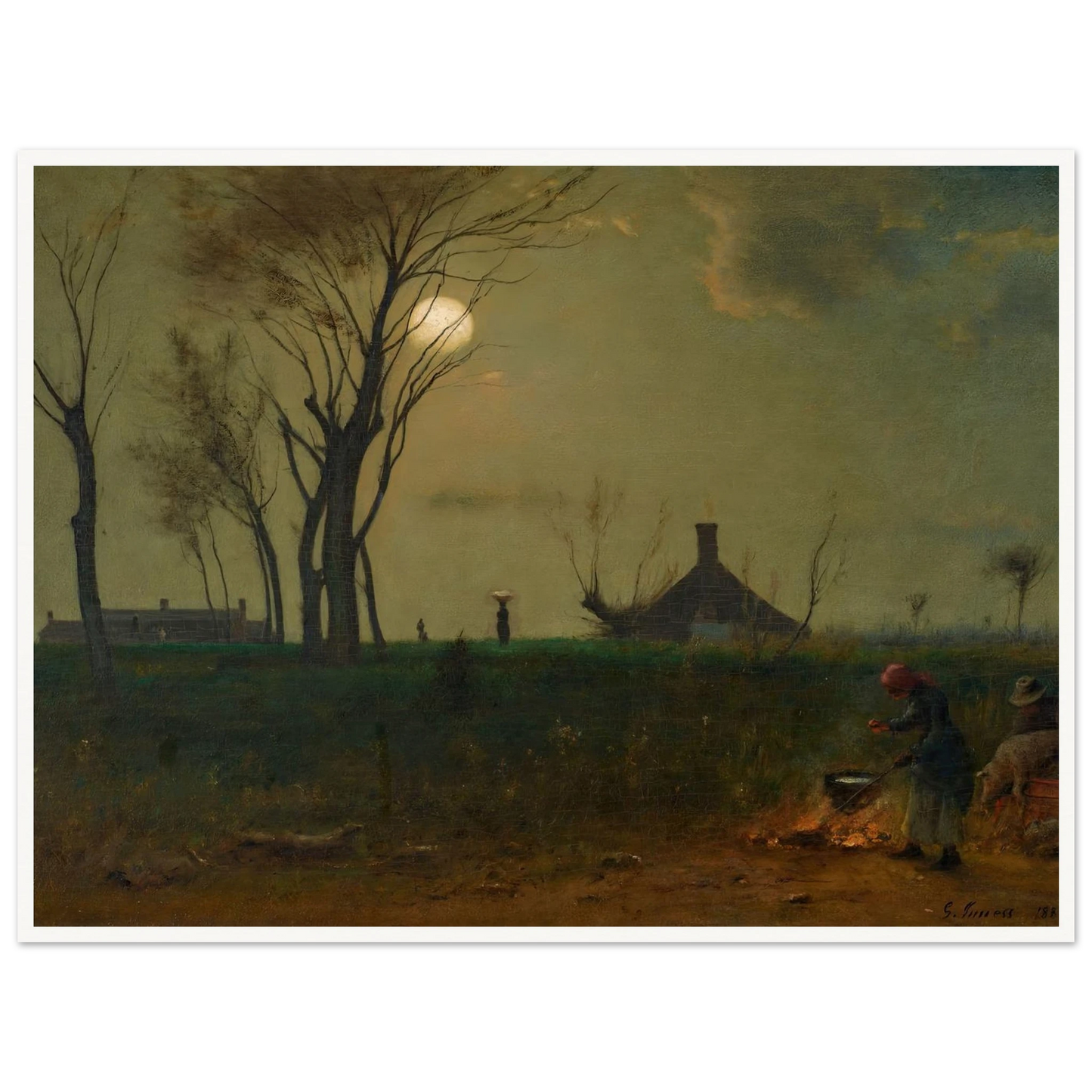 Moonlight in Virginia (1884) Art Print | George Inness-Quipham Collections