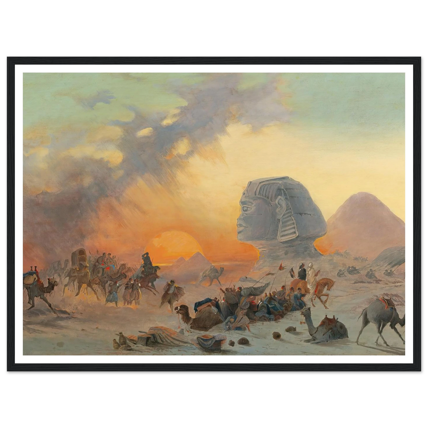 A Caravan In The Desert In A Simoom Art Print | Ippolito Caffi-Quipham Collections