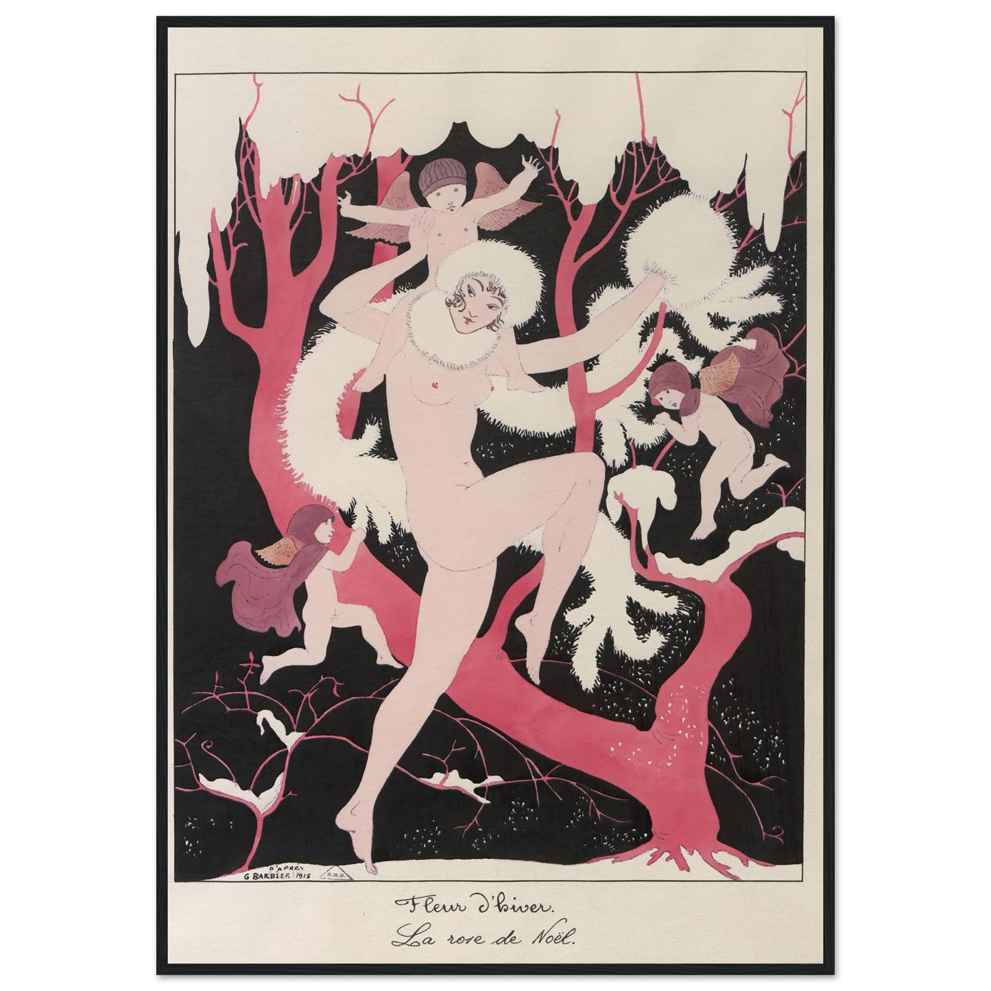 Fleur d’hiver. La rose de Noël (1915) Art Print | George Barbier-Quipham Collections