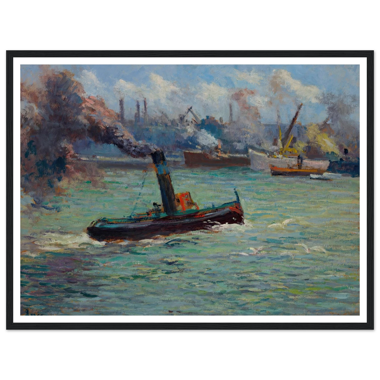 Le port de Rouen Art Print | Maximilien Luce-Quipham Collections